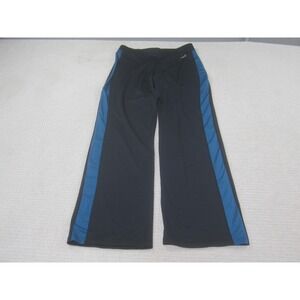 BCG Pants Womens Large‎ Black Blue Athletic Yoga Wide Leg Flare Stretch Panels